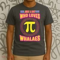 Just A Boy Who Loves Pi Whales Pi Day T-Shirt thumb 3