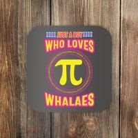 Just A Boy Who Loves Pi Whales Pi Day Coaster thumb 0