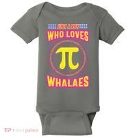 Just A Boy Who Loves Pi Whales Pi Day Baby Bodysuit thumb 0