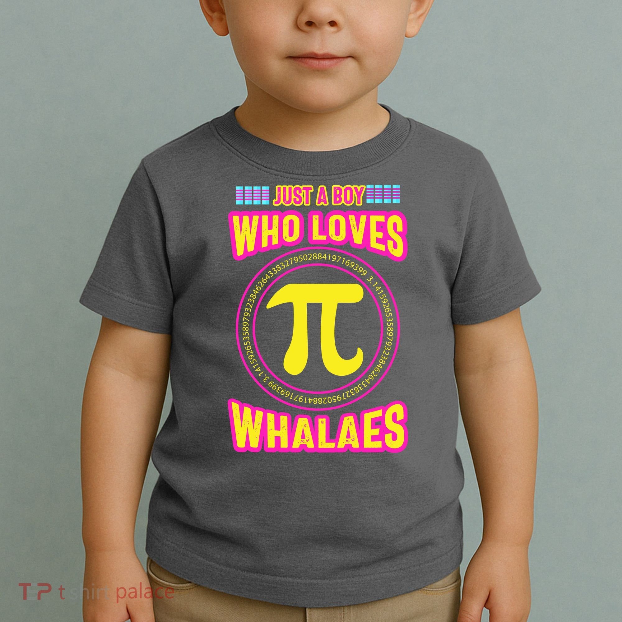 Just A Boy Who Loves Pi Whales Pi Day Toddler T-Shirt