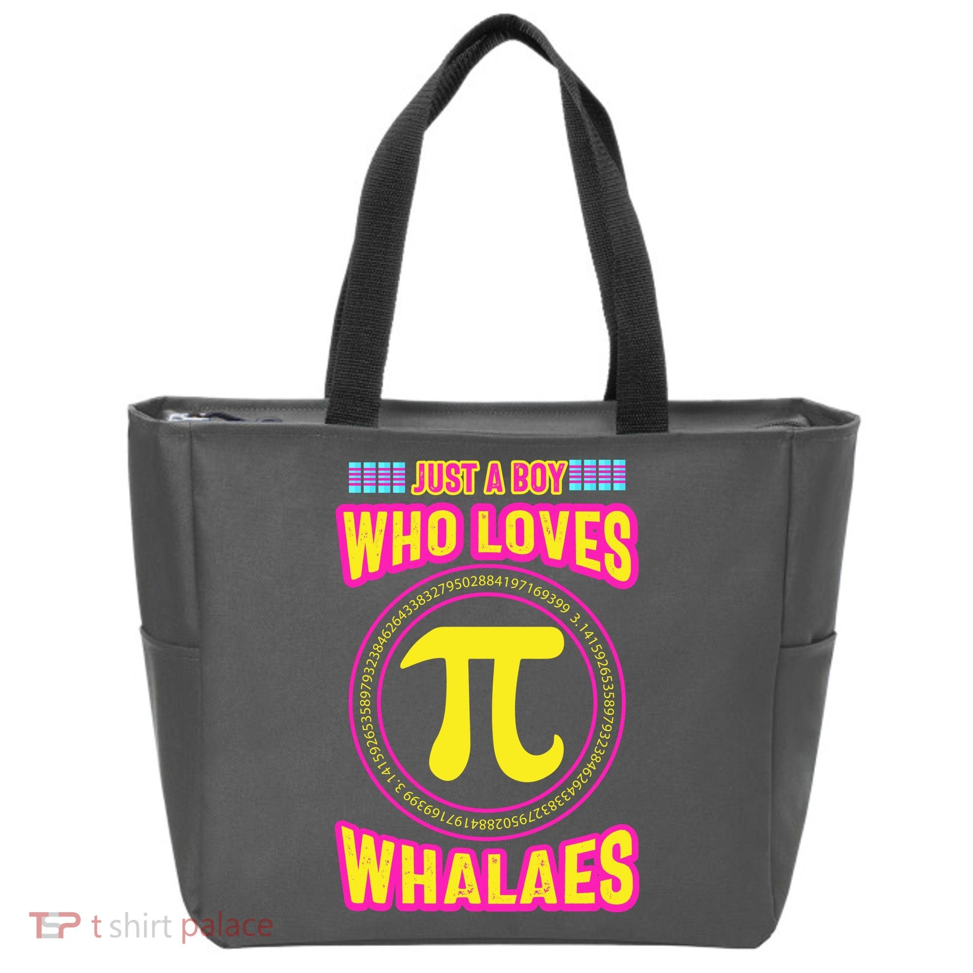Just A Boy Who Loves Pi Whales Pi Day Tote Bag