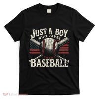 Just A Boy Who Loves Baseball T-Shirt thumb 0