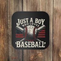 Just A Boy Who Loves Baseball Coaster thumb 0
