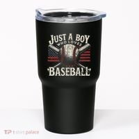 Just A Boy Who Loves Baseball Tumbler thumb 0