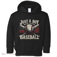 Just A Boy Who Loves Baseball Toddler Hoodie thumb 0