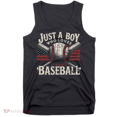 Just A Boy Who Loves Baseball Tank Top