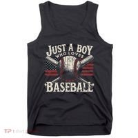 Just A Boy Who Loves Baseball Tank Top thumb 0
