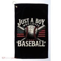 Just A Boy Who Loves Baseball Golf Towel thumb 0