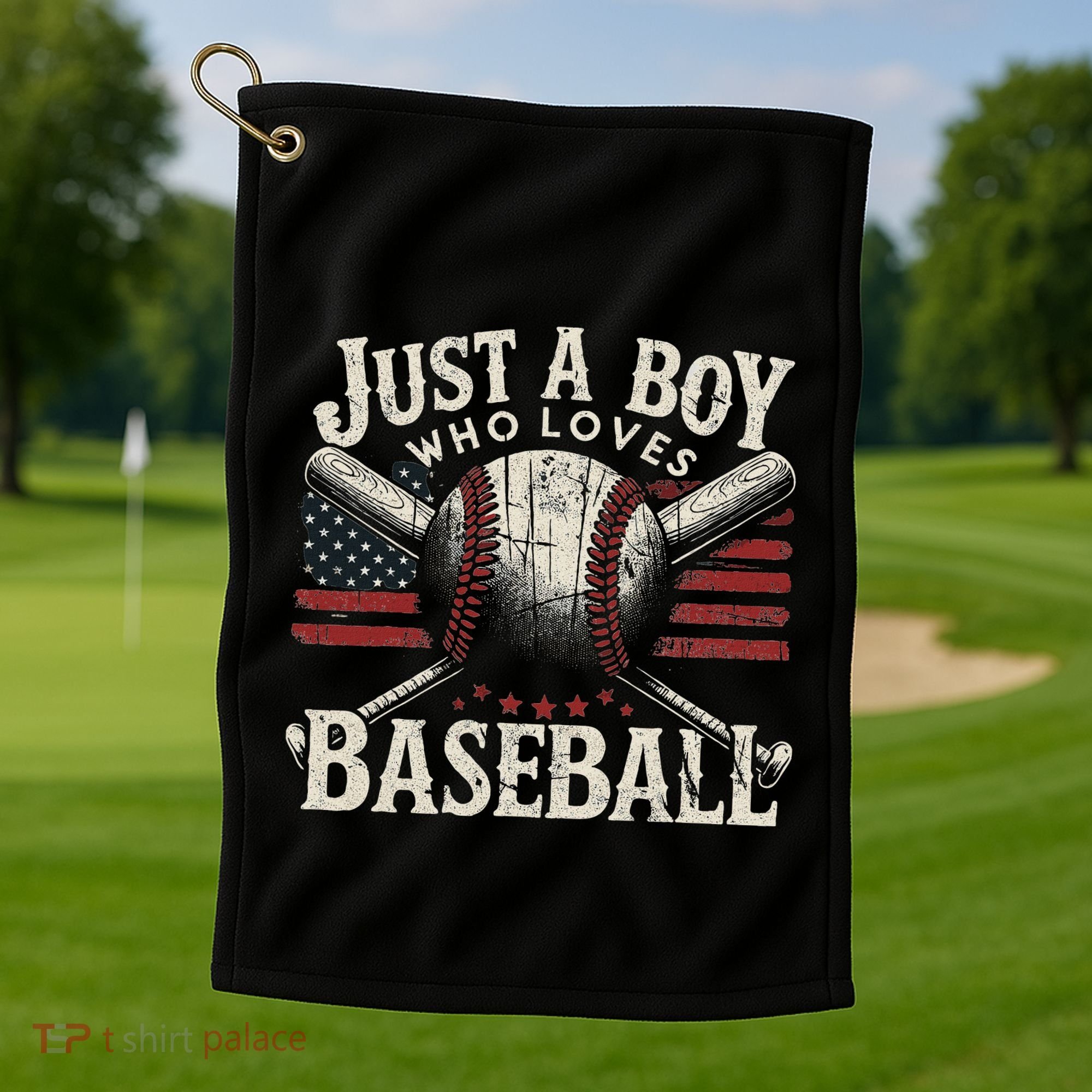 Just A Boy Who Loves Baseball Golf Towel