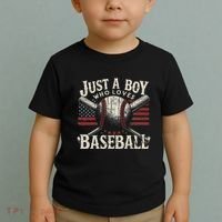 Just A Boy Who Loves Baseball Toddler T-Shirt thumb 2
