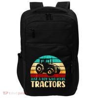 Just A Boy Who Loves Tractors Impact Tech Backpack thumb 0