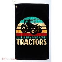 Just A Boy Who Loves Tractors Golf Towel thumb 0
