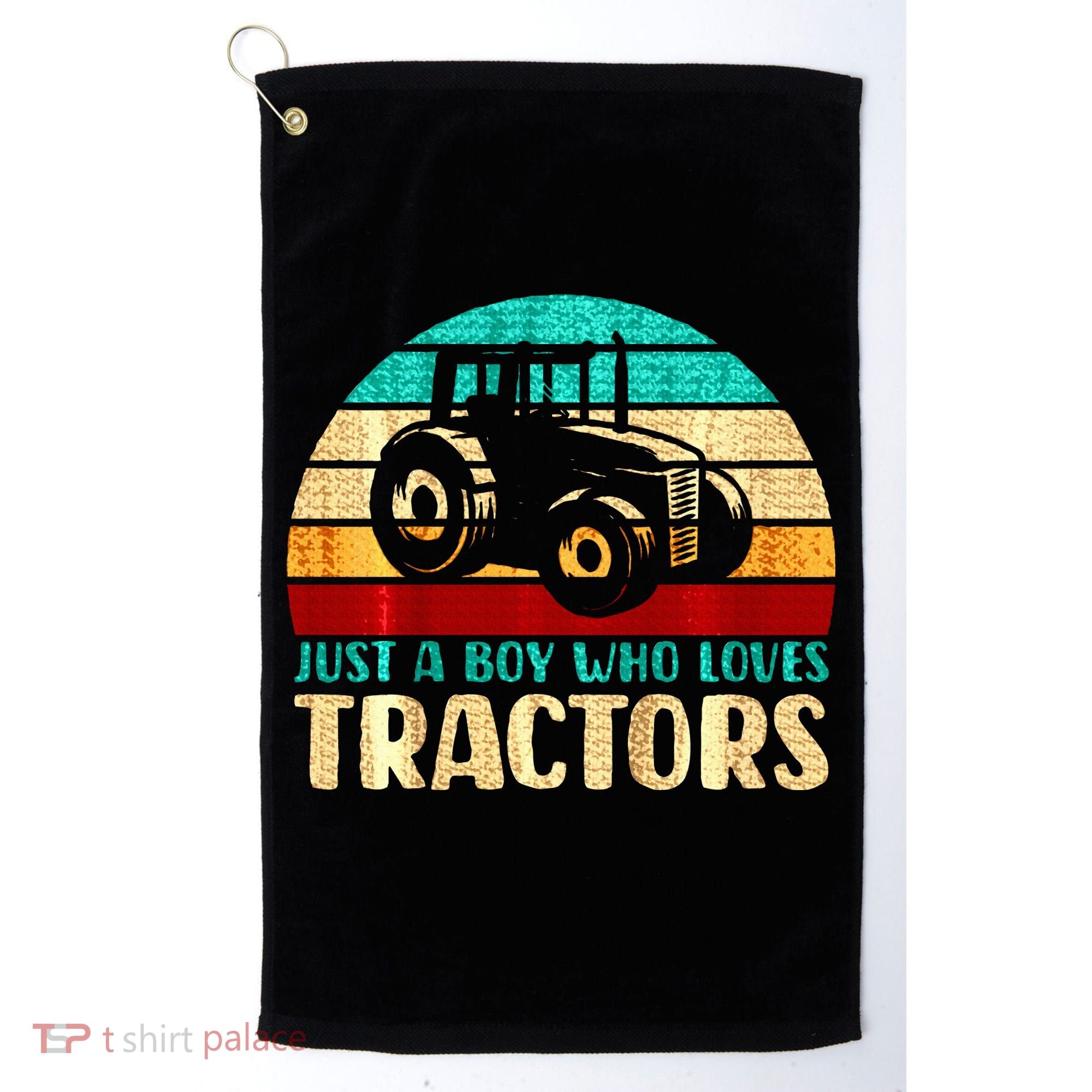 Just A Boy Who Loves Tractors Golf Towel