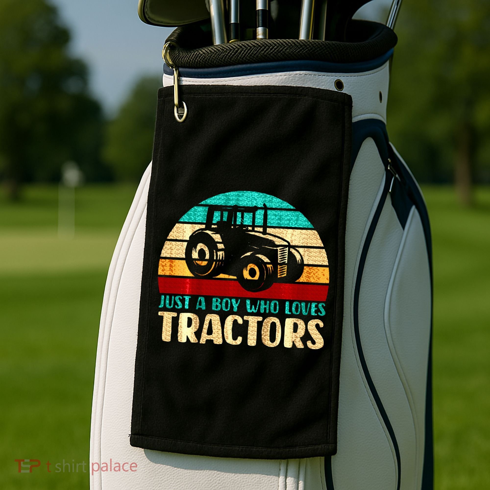 Just A Boy Who Loves Tractors Golf Towel