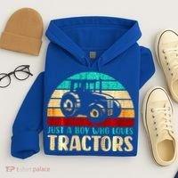 Just A Boy Who Loves Tractors Hoodie thumb 4