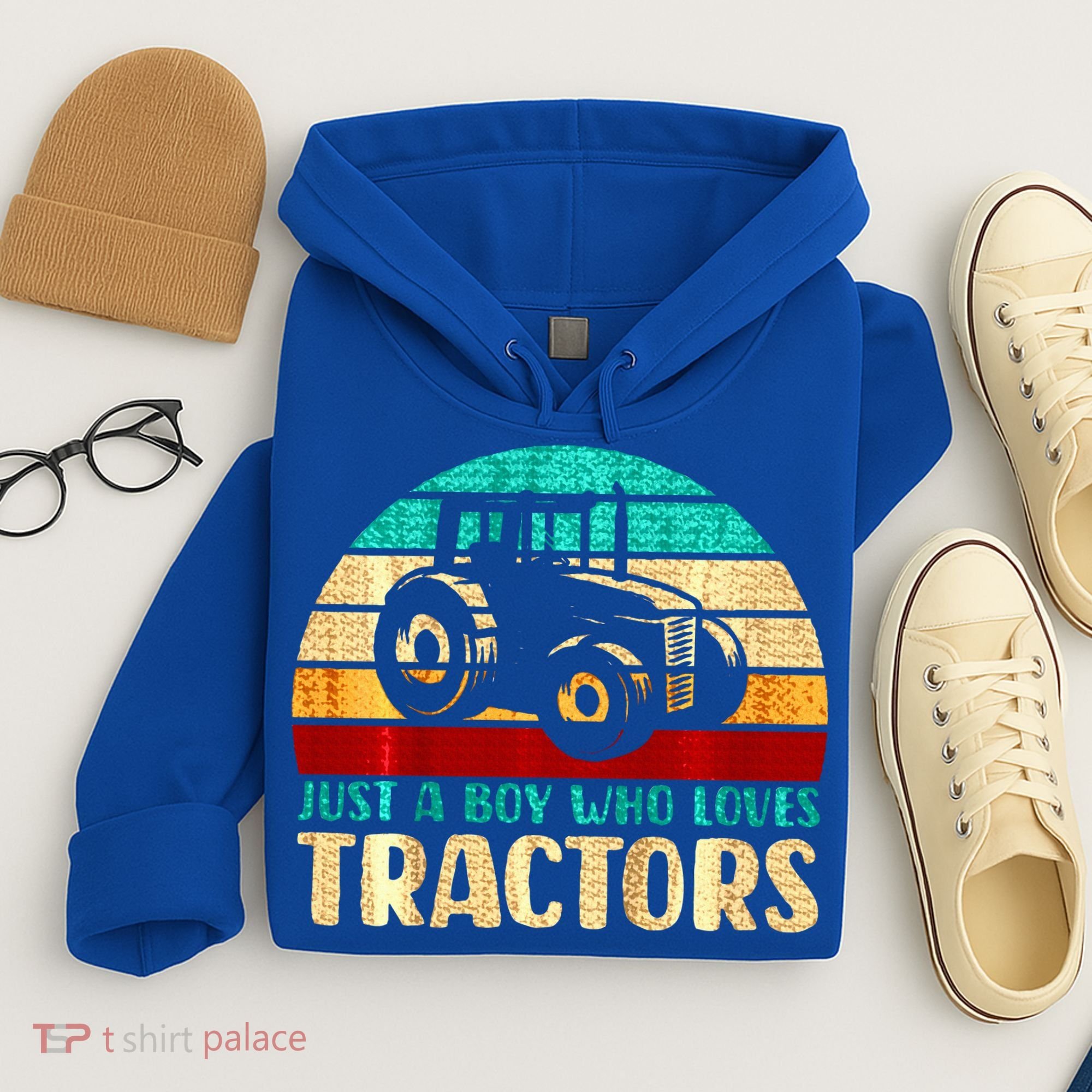 Just A Boy Who Loves Tractors Hoodie