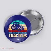 Just A Boy Who Loves Tractors Button thumb 0