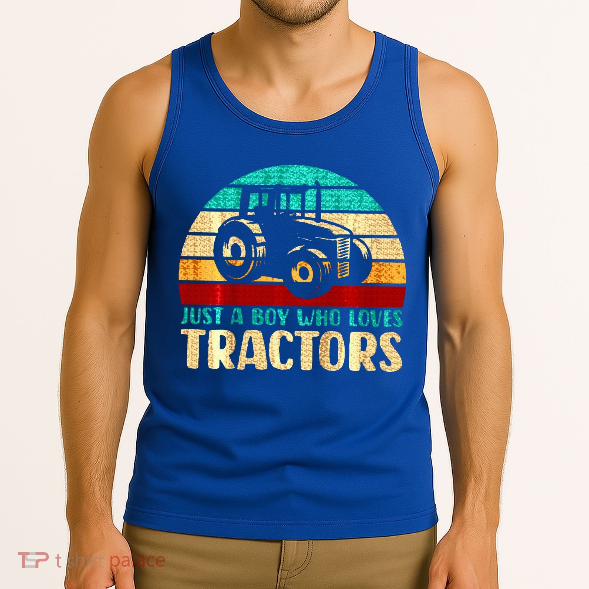Just A Boy Who Loves Tractors Tank Top
