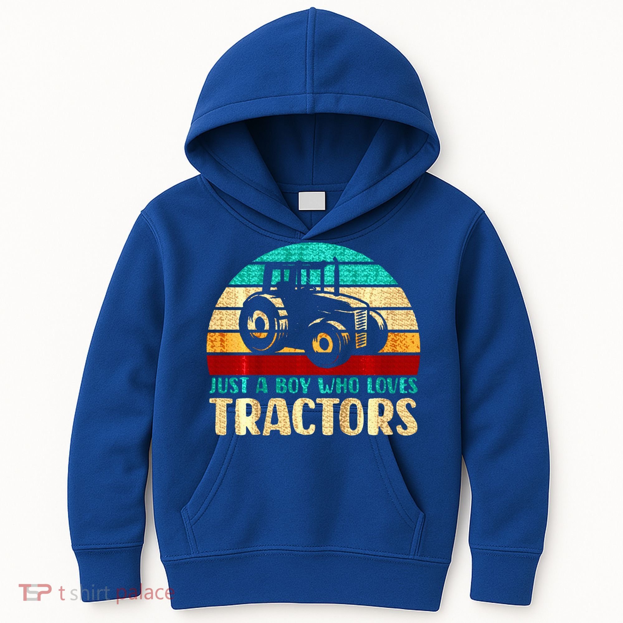 Just A Boy Who Loves Tractors Kids Hoodie