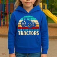Just A Boy Who Loves Tractors Kids Hoodie thumb 3