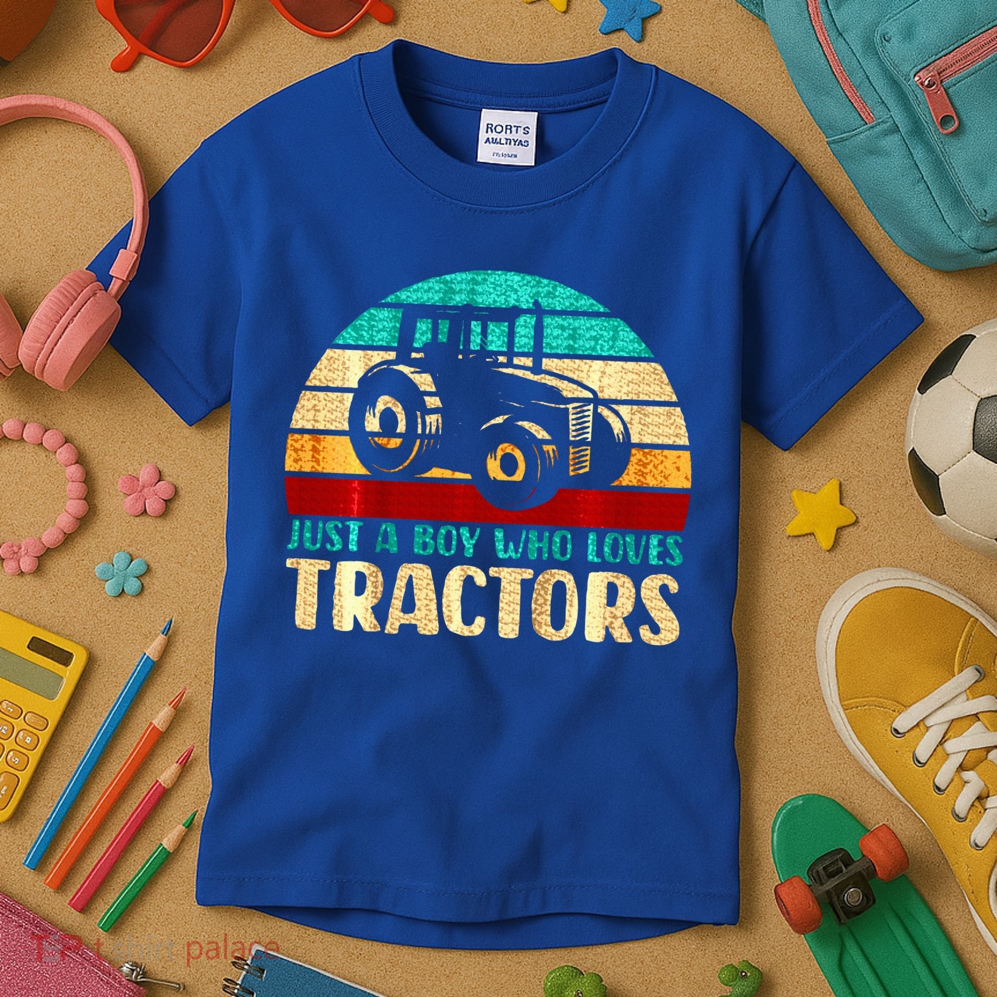 Just A Boy Who Loves Tractors Kids T-Shirt
