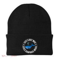 Just A Boy Who Loves Humpback Whale Funny Whale Lovers Beanie thumb 0