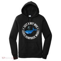 Just A Boy Who Loves Humpback Whale Funny Whale Lovers Women's Hoodie thumb 0