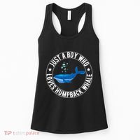 Just A Boy Who Loves Humpback Whale Funny Whale Lovers Women's Tank Top thumb 0
