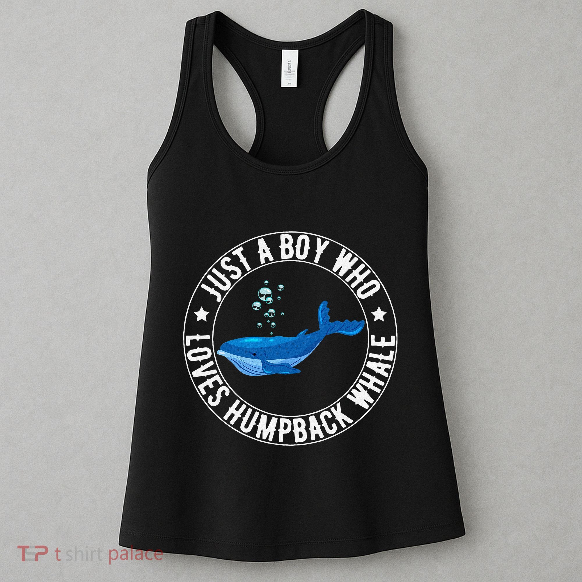 Just A Boy Who Loves Humpback Whale Funny Whale Lovers Women's Tank Top
