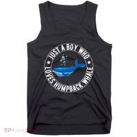 Just A Boy Who Loves Humpback Whale Funny Whale Lovers Tank Top thumb 0