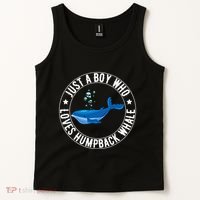 Just A Boy Who Loves Humpback Whale Funny Whale Lovers Tank Top thumb 2