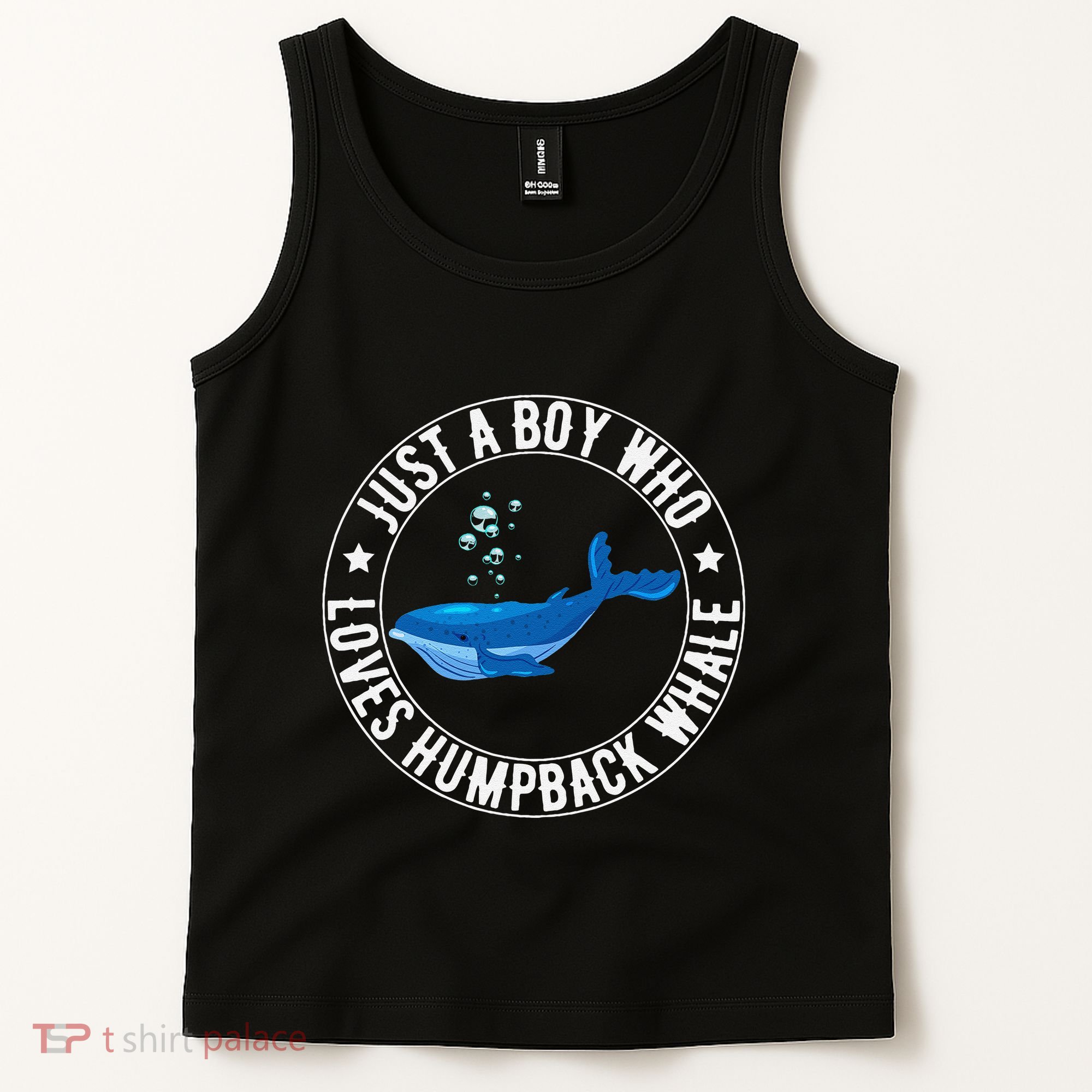 Just A Boy Who Loves Humpback Whale Funny Whale Lovers Tank Top