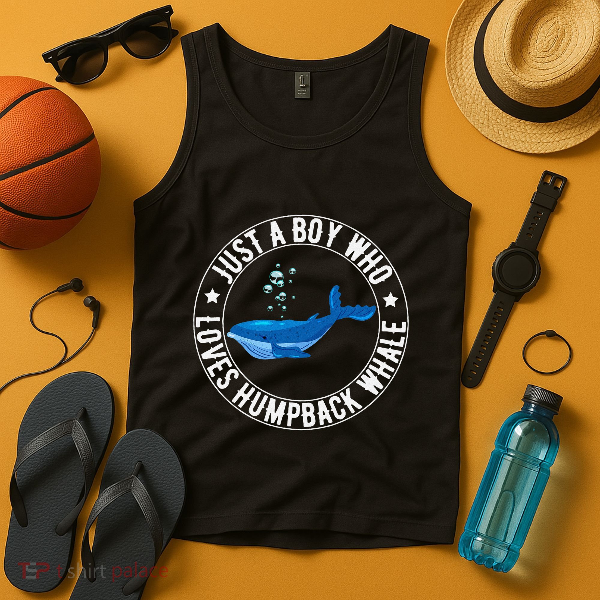 Just A Boy Who Loves Humpback Whale Funny Whale Lovers Tank Top