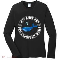 Just A Boy Who Loves Humpback Whale Funny Whale Lovers Women's Long Sleeve Shirt thumb 0