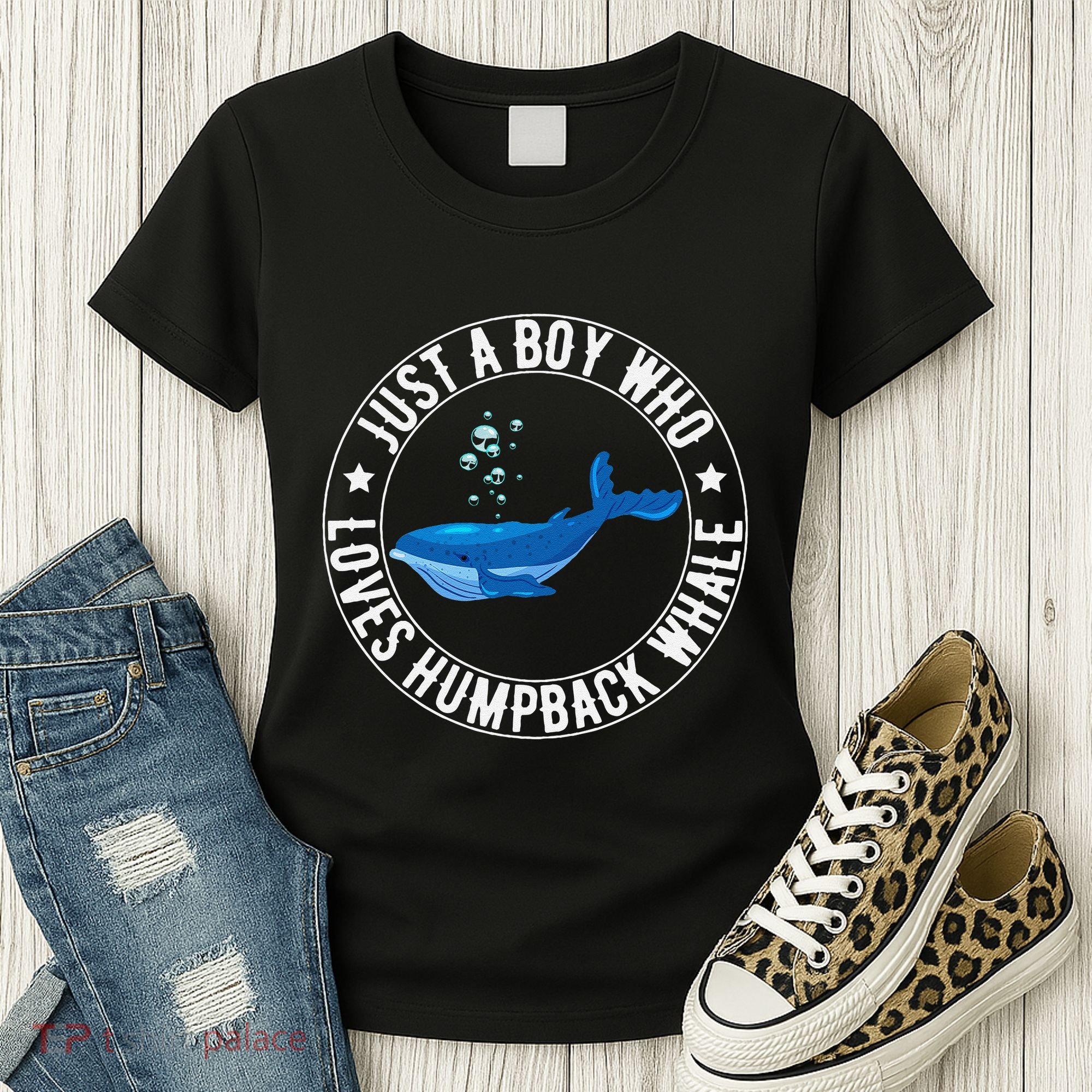 Just A Boy Who Loves Humpback Whale Funny Whale Lovers Women's T-Shirt