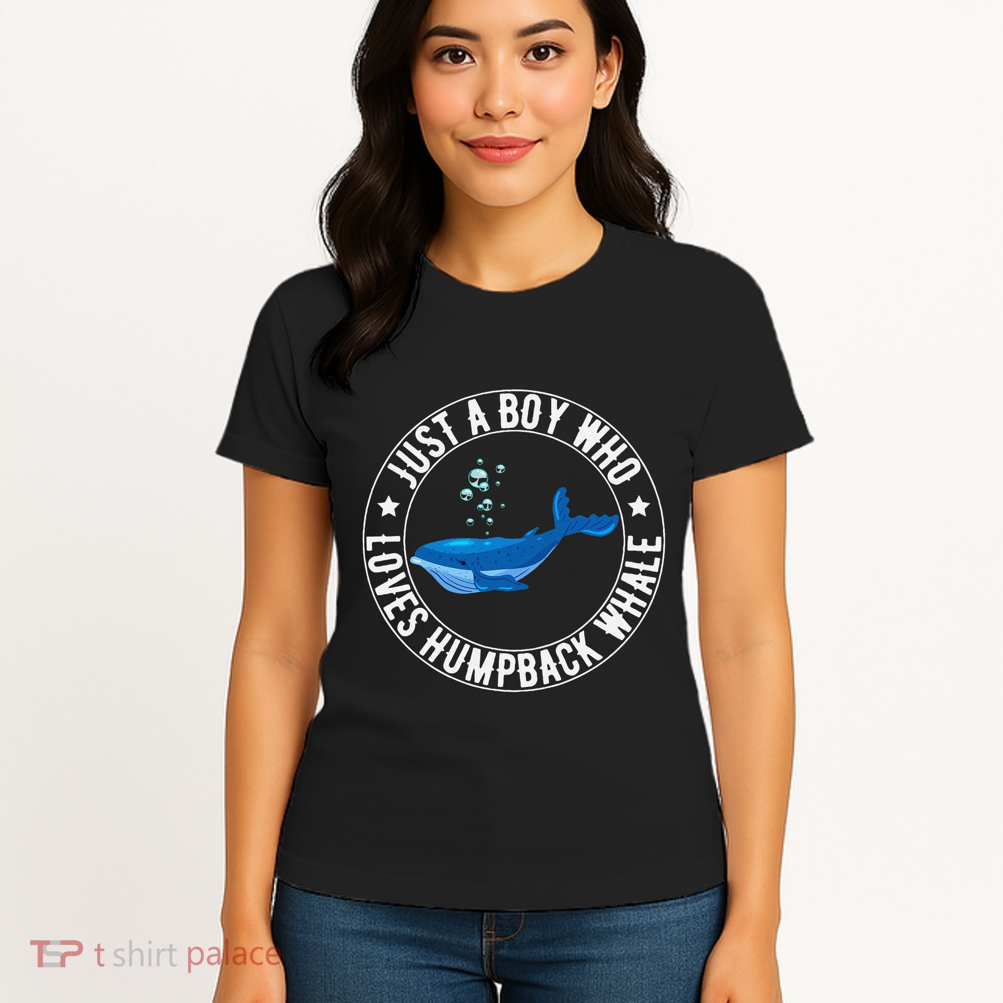 Just A Boy Who Loves Humpback Whale Funny Whale Lovers Women's T-Shirt