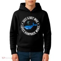 Just A Boy Who Loves Humpback Whale Funny Whale Lovers Kids Hoodie thumb 4