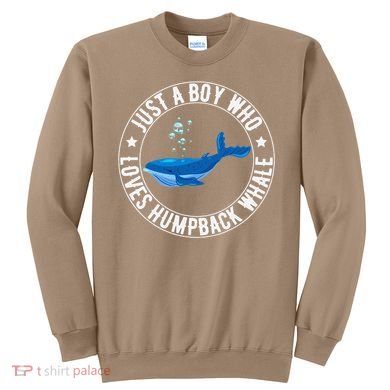 Just A Boy Who Loves Humpback Whale Funny Whale Lovers Sweatshirt