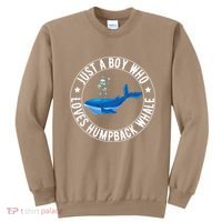 Just A Boy Who Loves Humpback Whale Funny Whale Lovers Sweatshirt thumb 0