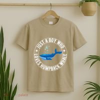 Just A Boy Who Loves Humpback Whale Funny Whale Lovers T-Shirt thumb 2