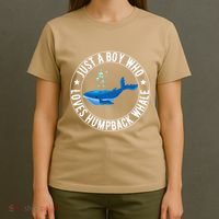 Just A Boy Who Loves Humpback Whale Funny Whale Lovers T-Shirt thumb 4
