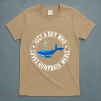 Just A Boy Who Loves Humpback Whale Funny Whale Lovers T-Shirt thumb 5