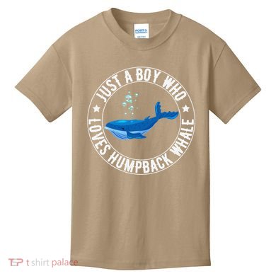 Just A Boy Who Loves Humpback Whale Funny Whale Lovers Kids T-Shirt