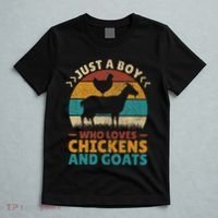 Just A Boy Who Loves Chickens Goats Farm Animal Lover Farmer T-Shirt thumb 5