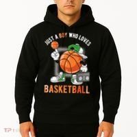 Just A Boy Who Loves Basketball Hoodie thumb 2