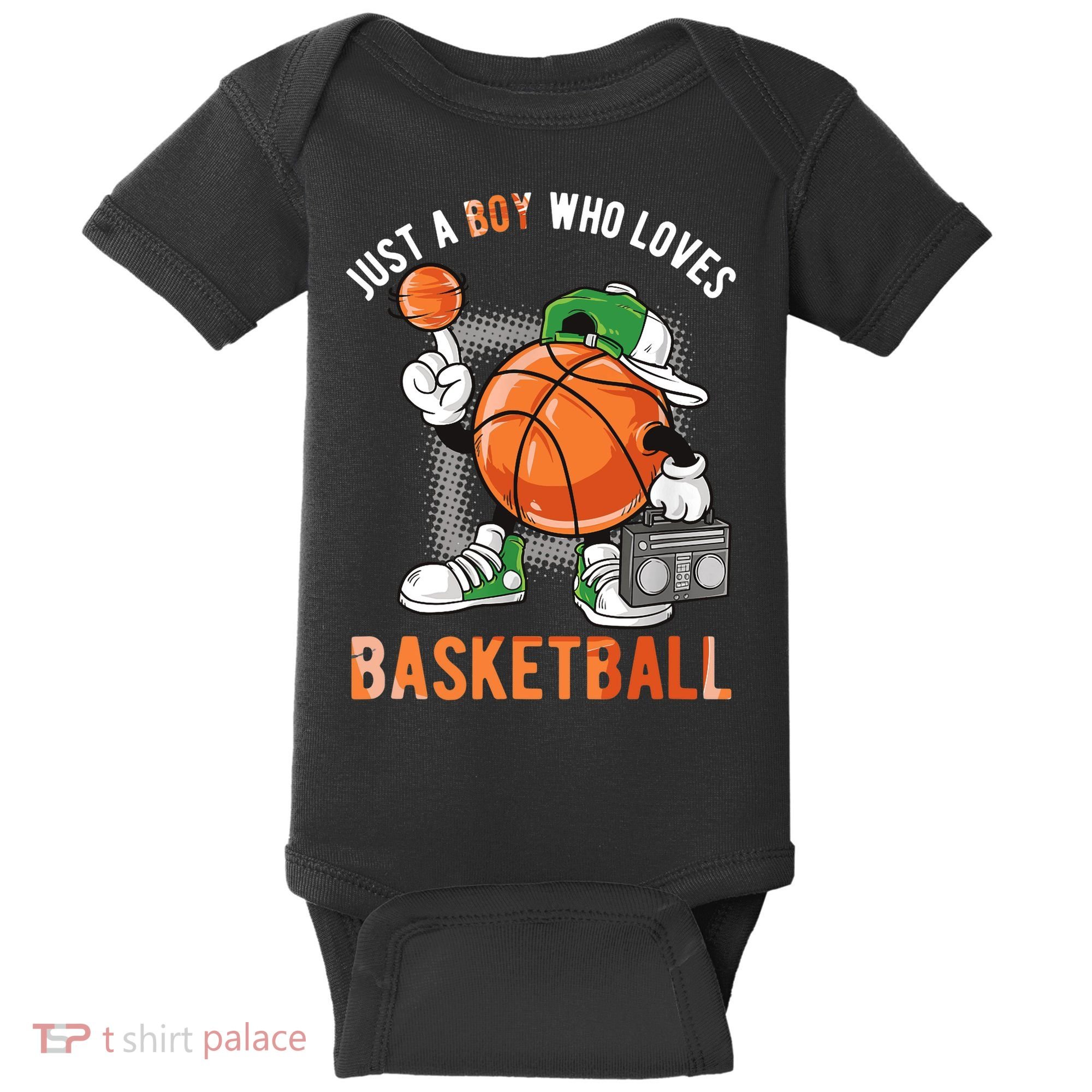 Just A Boy Who Loves Basketball Baby Bodysuit