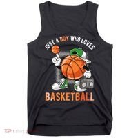 Just A Boy Who Loves Basketball Tank Top thumb 0
