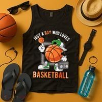 Just A Boy Who Loves Basketball Tank Top thumb 4