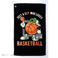 Just A Boy Who Loves Basketball Golf Towel thumb 0