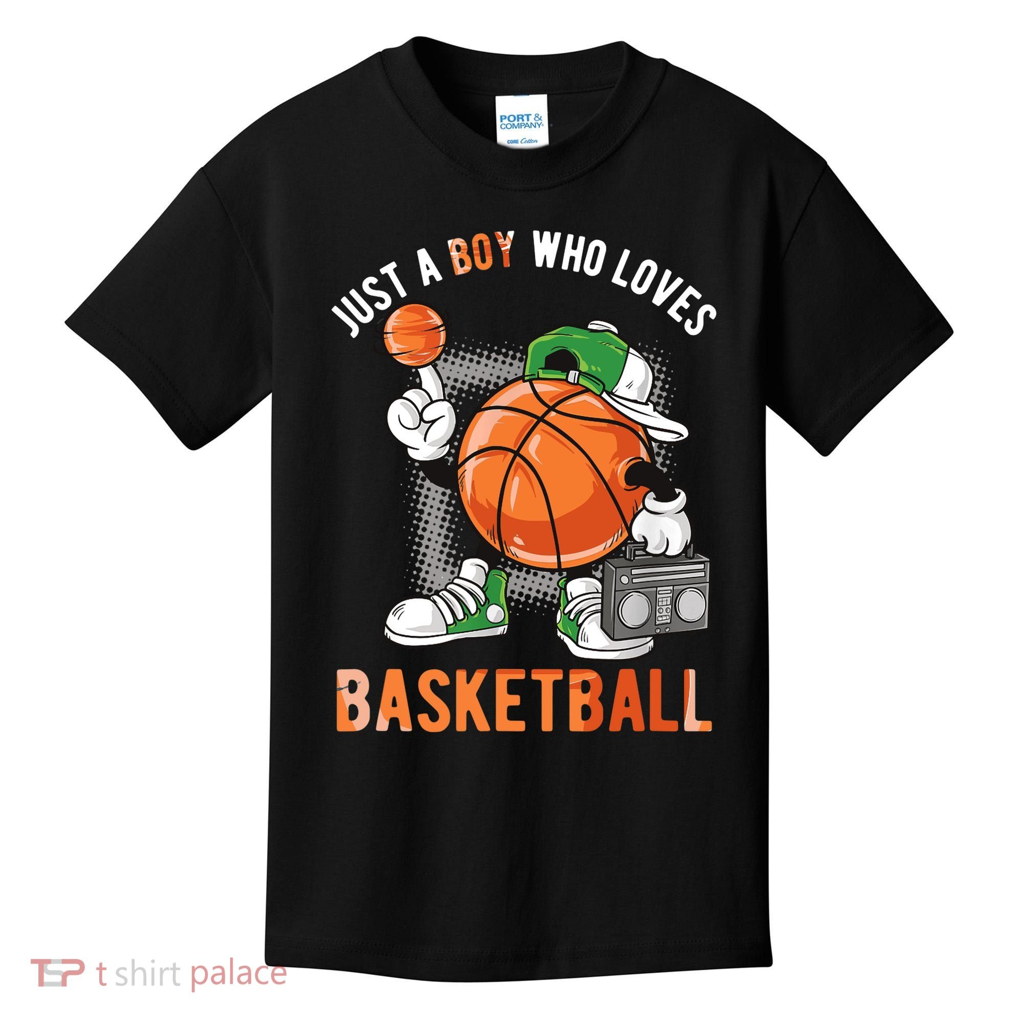 Just A Boy Who Loves Basketball Kids T-Shirt